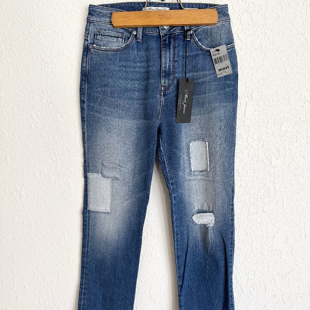 MAVI Jeans NIKI High Rise Straight Crop NWT HIGHEND 4 / 27 Patches Distressed